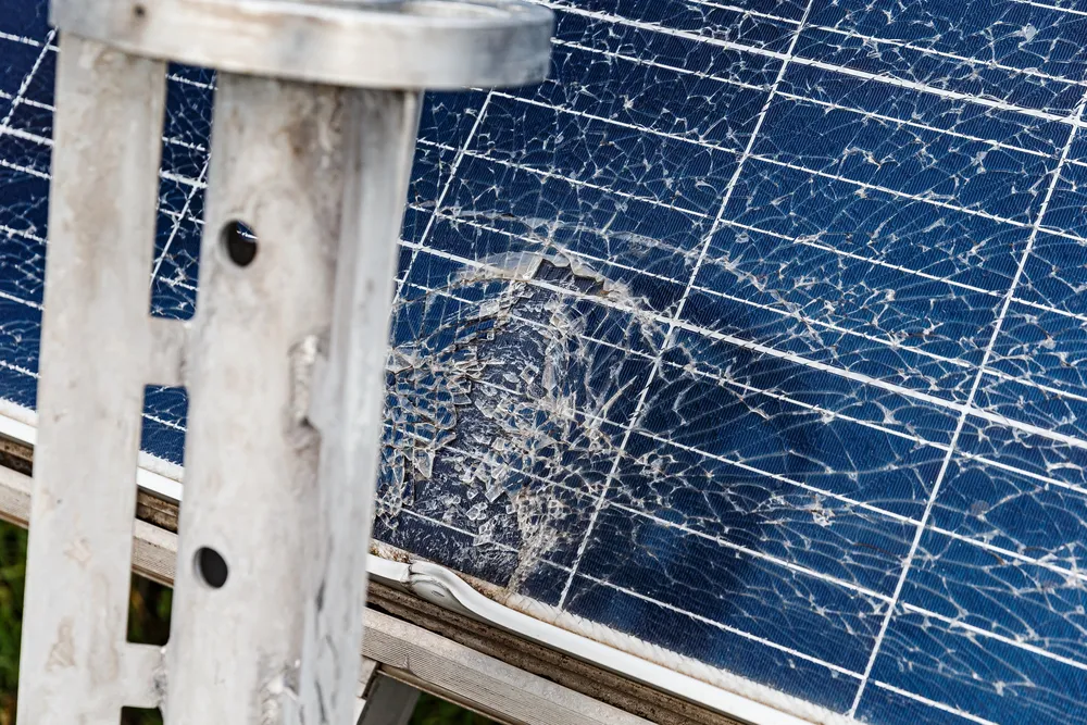 Tryfonivska SPP, solar panels, restoring