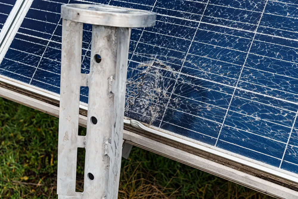 Tryfonivska SPP, solar panels, restoring