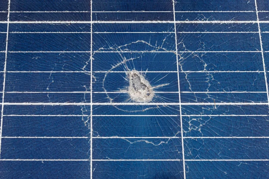 Tryfonivska SPP, solar panels, restoring