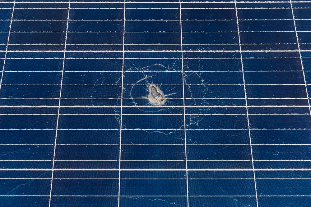 Tryfonivska SPP, solar panels, restoring