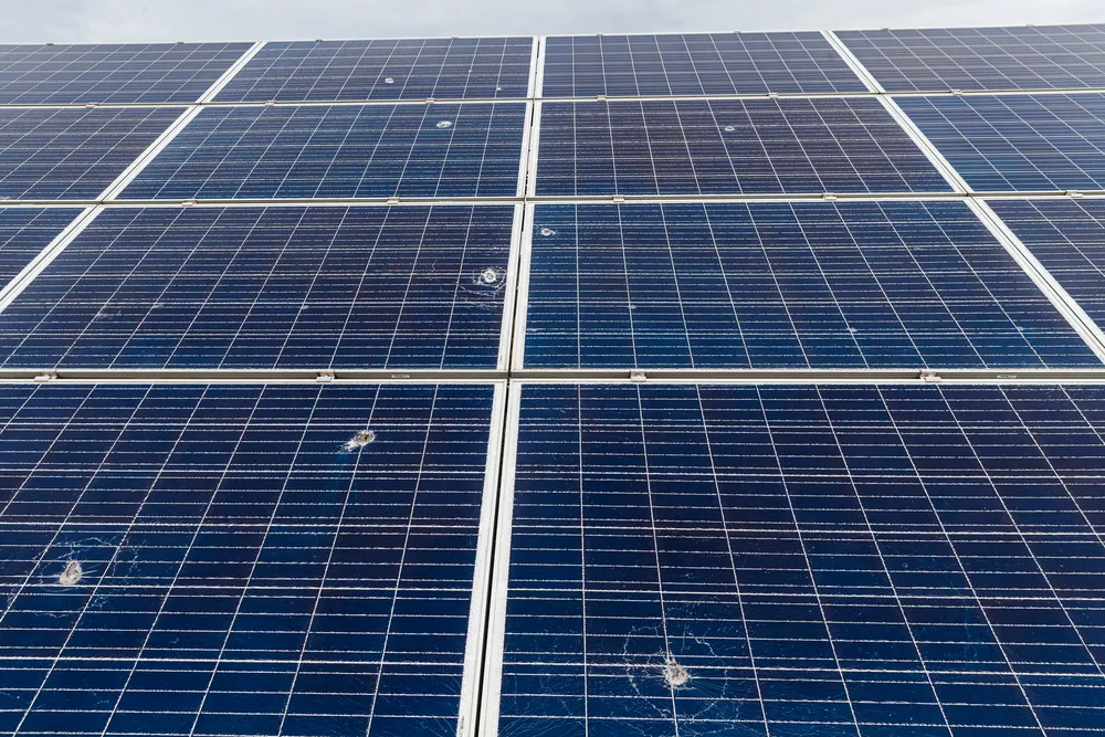 Tryfonivska SPP, solar panels, restoring