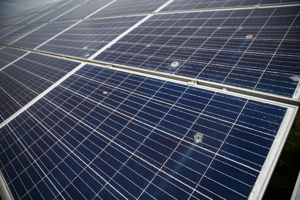 Tryfonivska SPP, solar panels, restoring