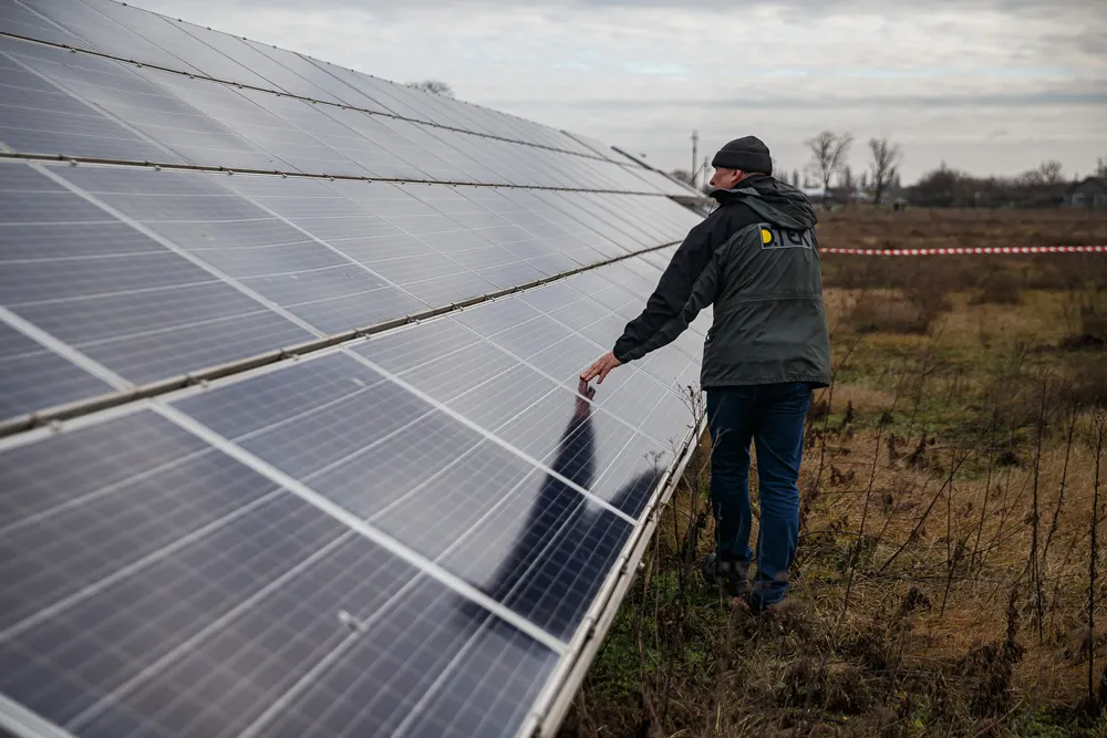 Tryfonivska SPP, solar panels, restoring