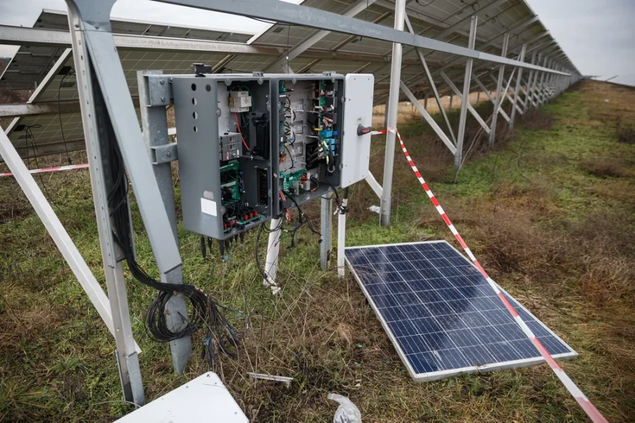 Tryfonivska SPP, solar panels, restoring
