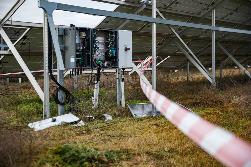 Tryfonivska SPP, solar panels, restoring