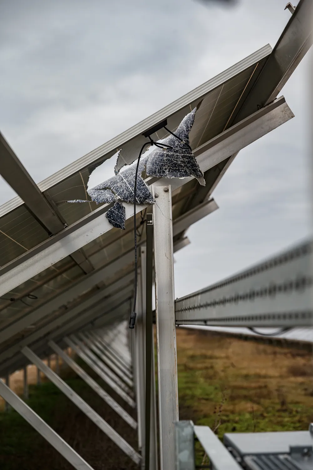 Tryfonivska SPP, solar panels, restoring