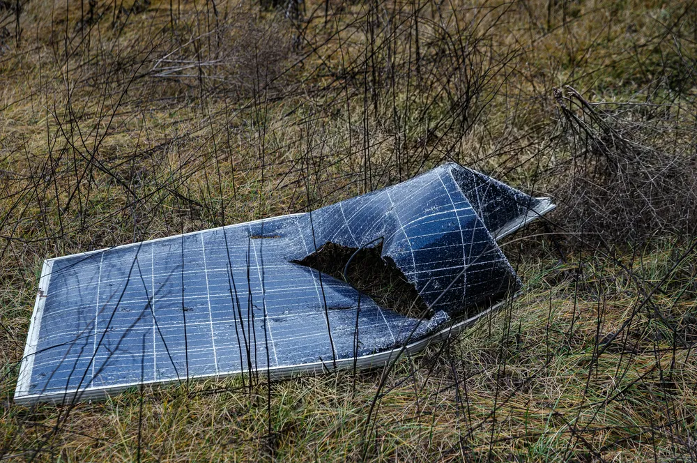 Tryfonivska SPP, solar panels, restoring
