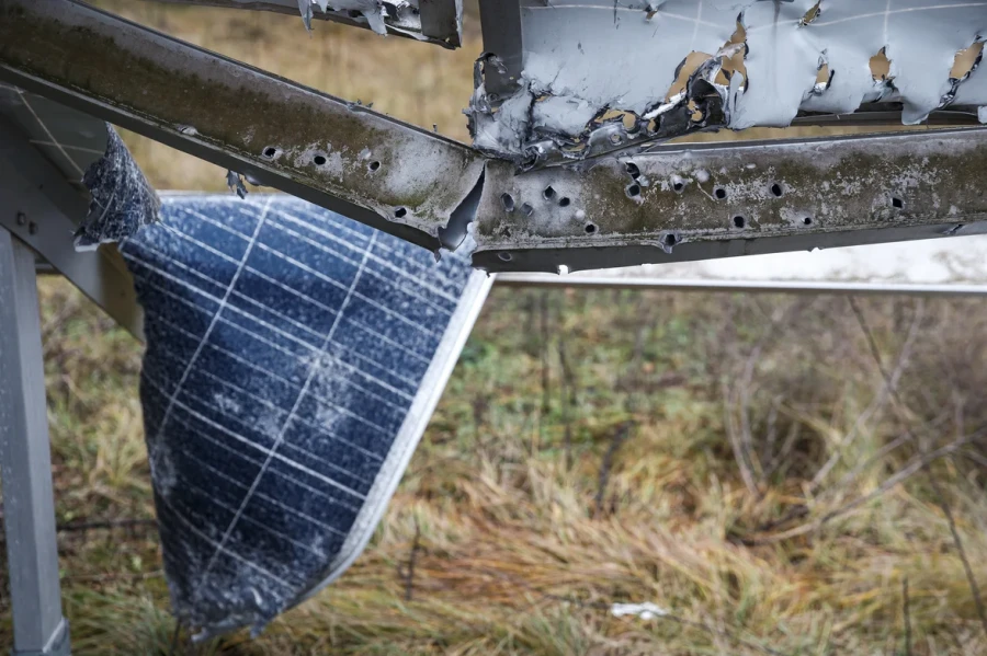 Tryfonivska SPP, solar panels, restoring