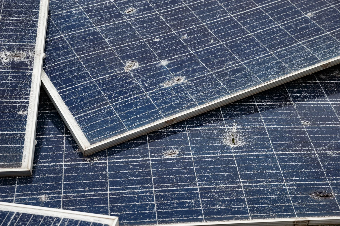 Tryfonivska SPP, solar panels, restoring