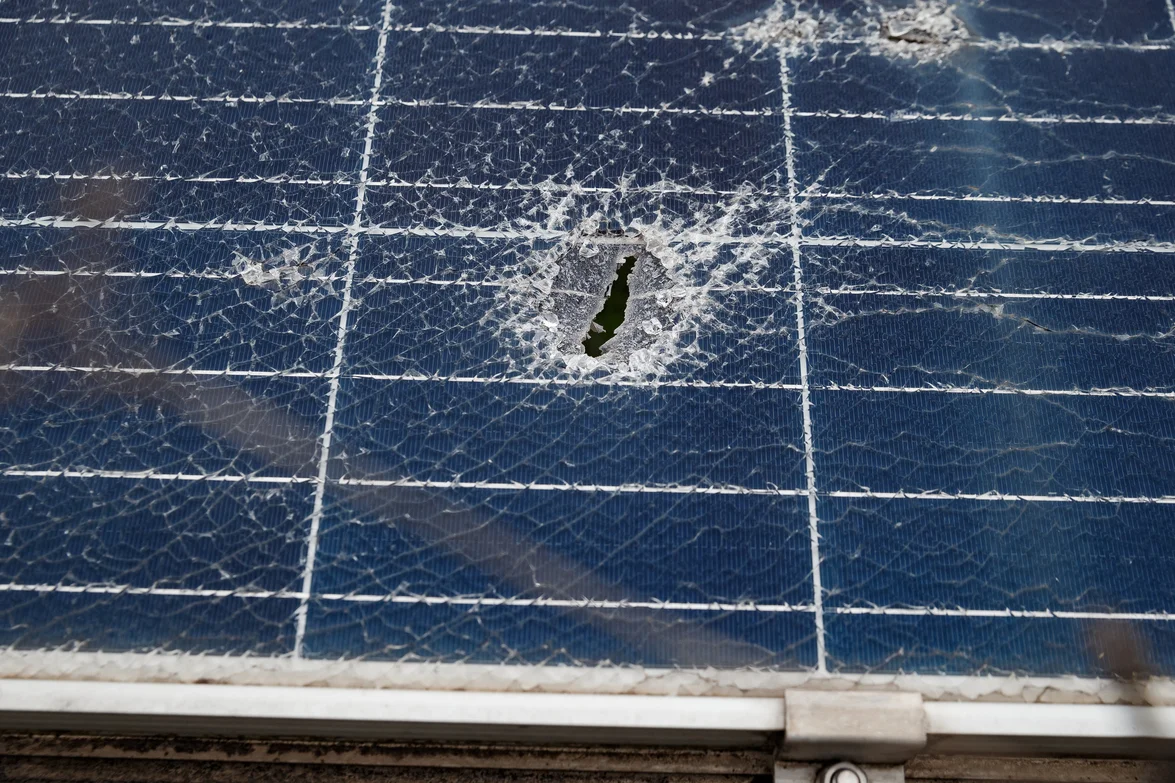 Tryfonivska SPP, solar panels, restoring
