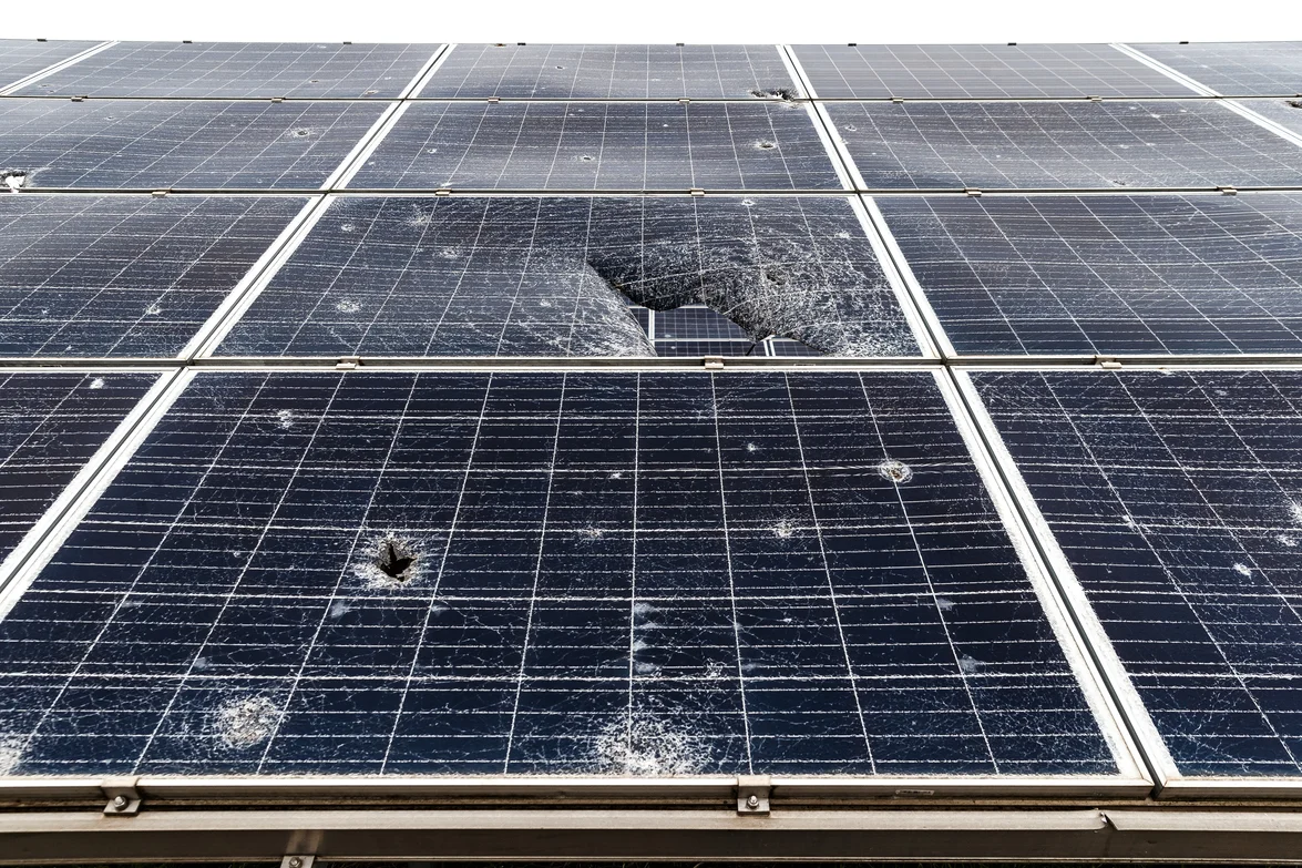 Tryfonivska SPP, solar panels, restoring