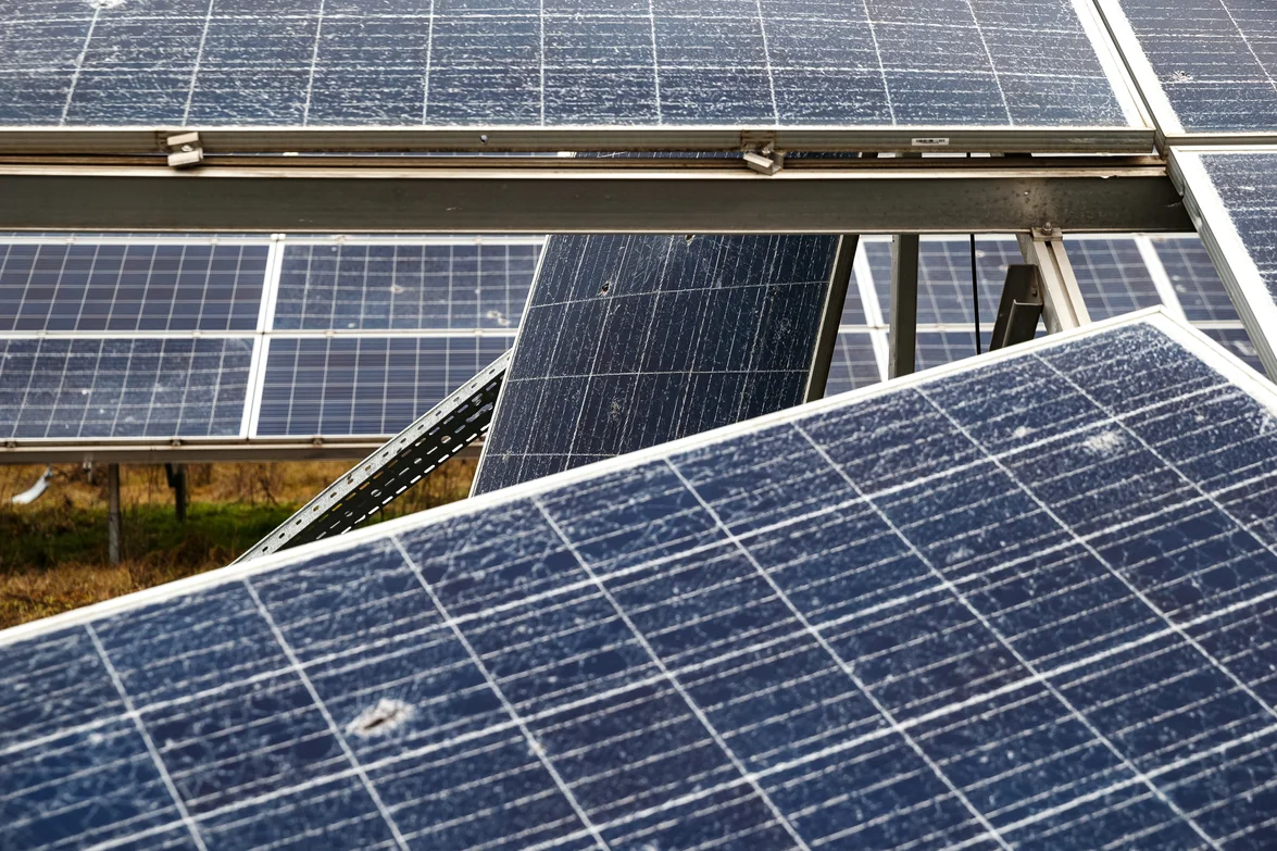 Tryfonivska SPP, solar panels, restoring