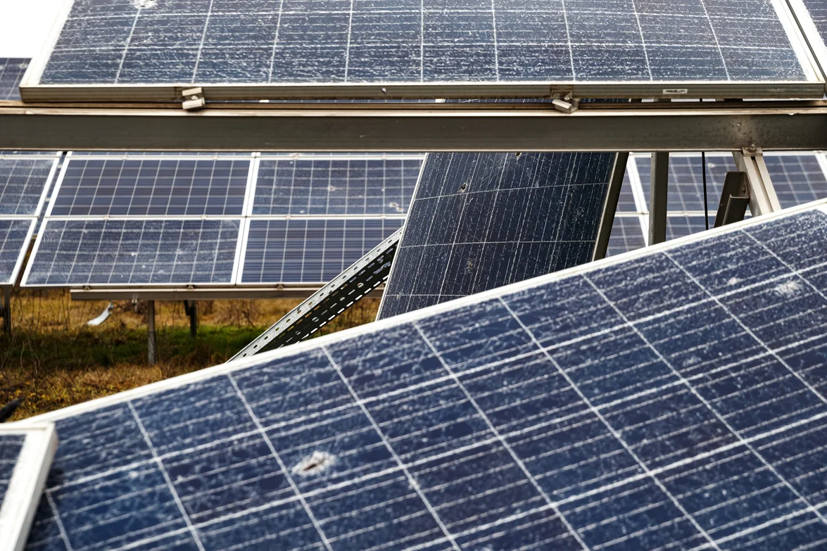 Tryfonivska SPP, solar panels, restoring