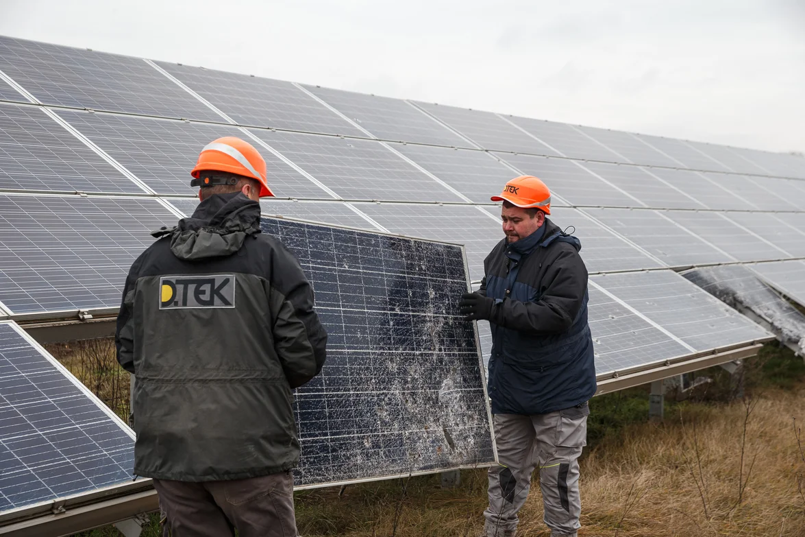 Tryfonivska SPP, solar panels, restoring