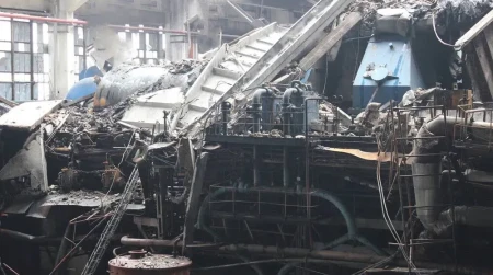 Image library / DTEK Energy, damaged TPP after a russian attack