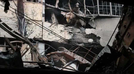 Image library / DTEK Energy, damaged TPP after a russian attack