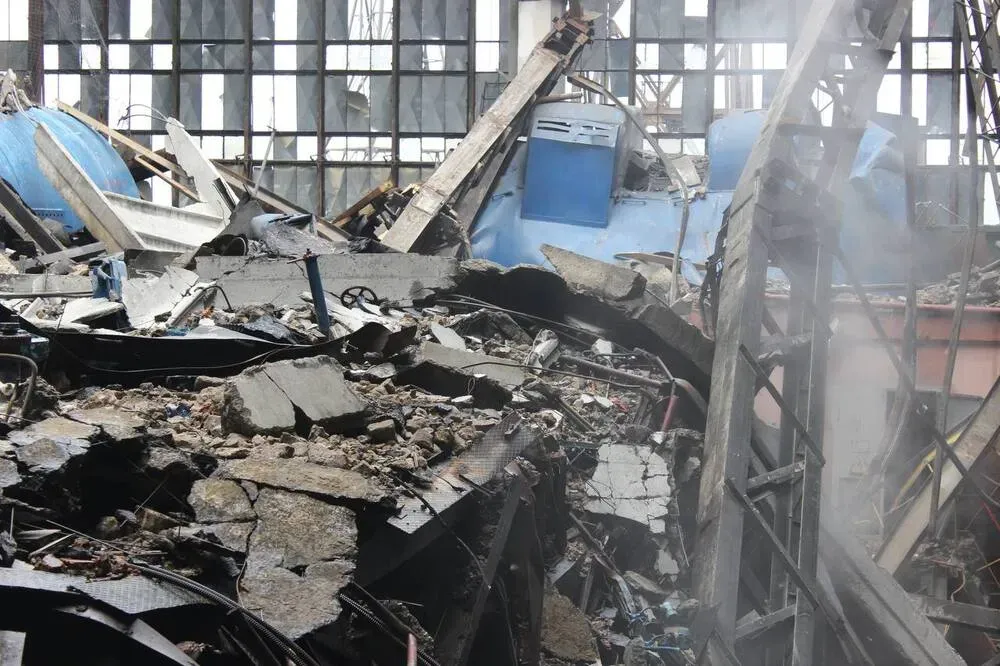 Image library / DTEK Energy, damaged TPP after a russian attack