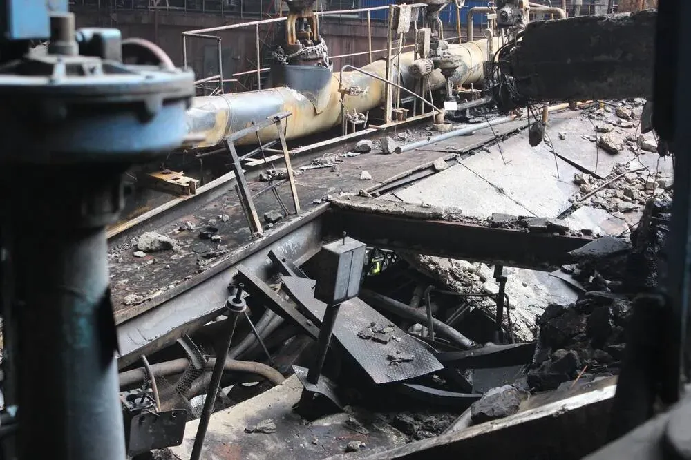 Image library / DTEK Energy, damaged TPP after a russian attack