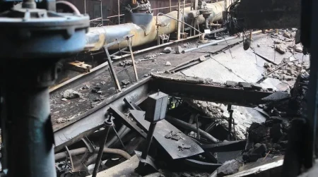 Image library / DTEK Energy, damaged TPP after a russian attack