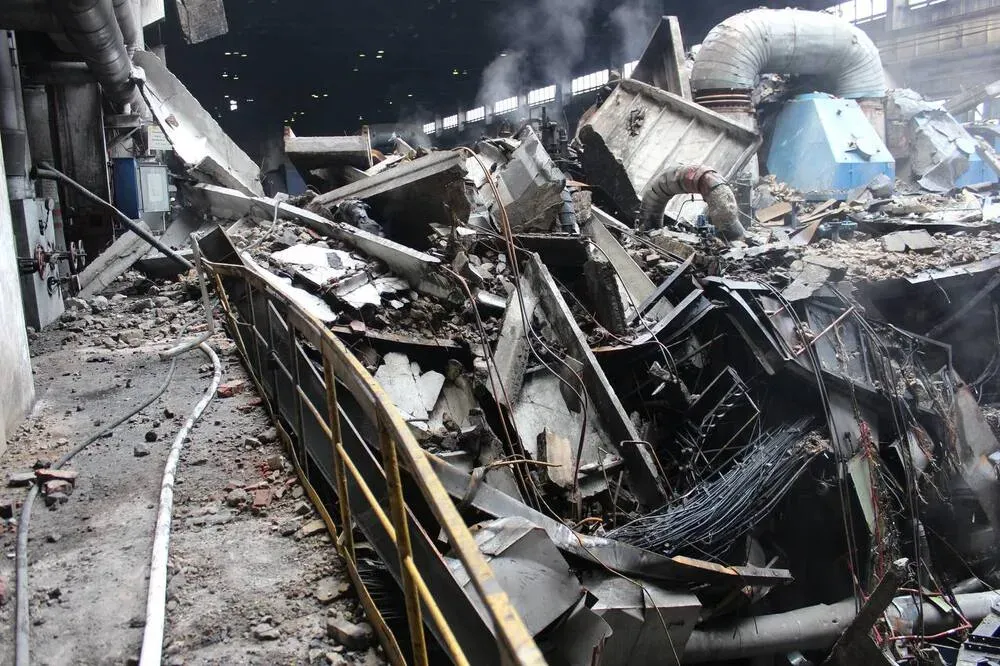 Image library / DTEK Energy, damaged TPP after a russian attack