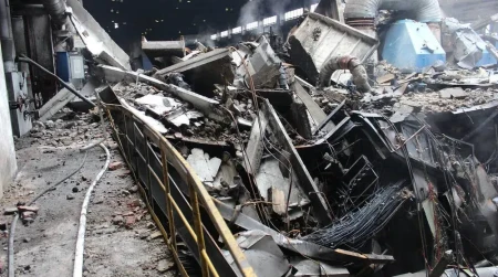Image library / DTEK Energy, damaged TPP after a russian attack