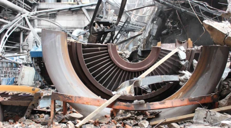 Image library / DTEK Energy, damaged TPP after a russian attack