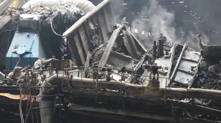 Image library / DTEK Energy, damaged TPP after a russian attack