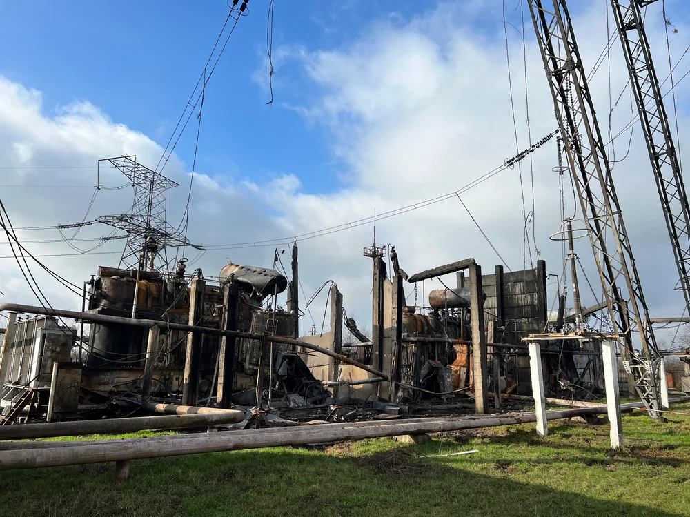 Image library / DTEK Energy, damaged TPP after a russian attack