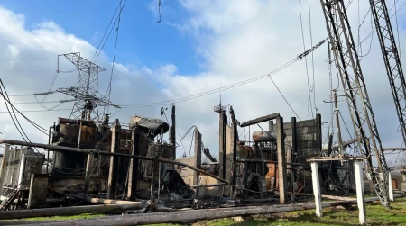 Image library / DTEK Energy, damaged TPP after a russian attack