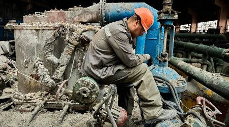 Image library / DTEK power engineer after another russian attack on thermal power plant, spring 2024