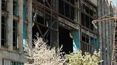 Фотогалерея / Пошкодження на одній з ТЕС ДТЕК після російського штурму, весна 2024 року. Точне місце та дата не розголошуються через обмеження безпеки