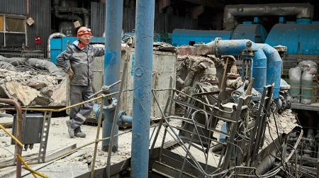 Image library / Engineers of DTEK's thermal power plant clear debris and eliminate the consequences of russian massive attacks