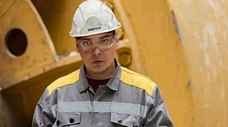 Image library / An employee of one of DTEK's thermal power plants that was damaged by a russian attack