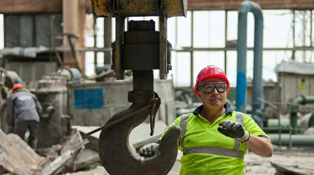 Image library / An employee of one of DTEK's thermal power plants that was damaged by a russian attack