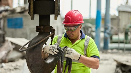 Image library / An employee of one of DTEK's thermal power plants that was damaged by a russian attack