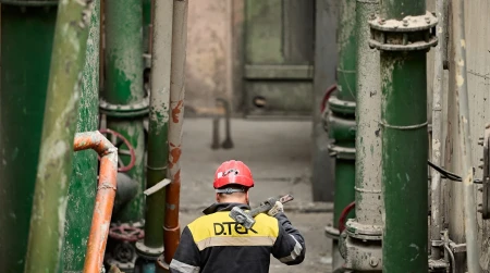 Image library / An employee of one of DTEK's thermal power plants that was damaged by a russian attack