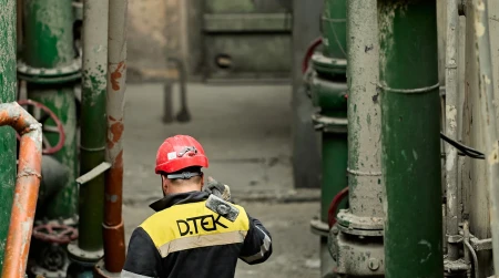 Image library / An employee of one of DTEK's thermal power plants that was damaged by a russian attack
