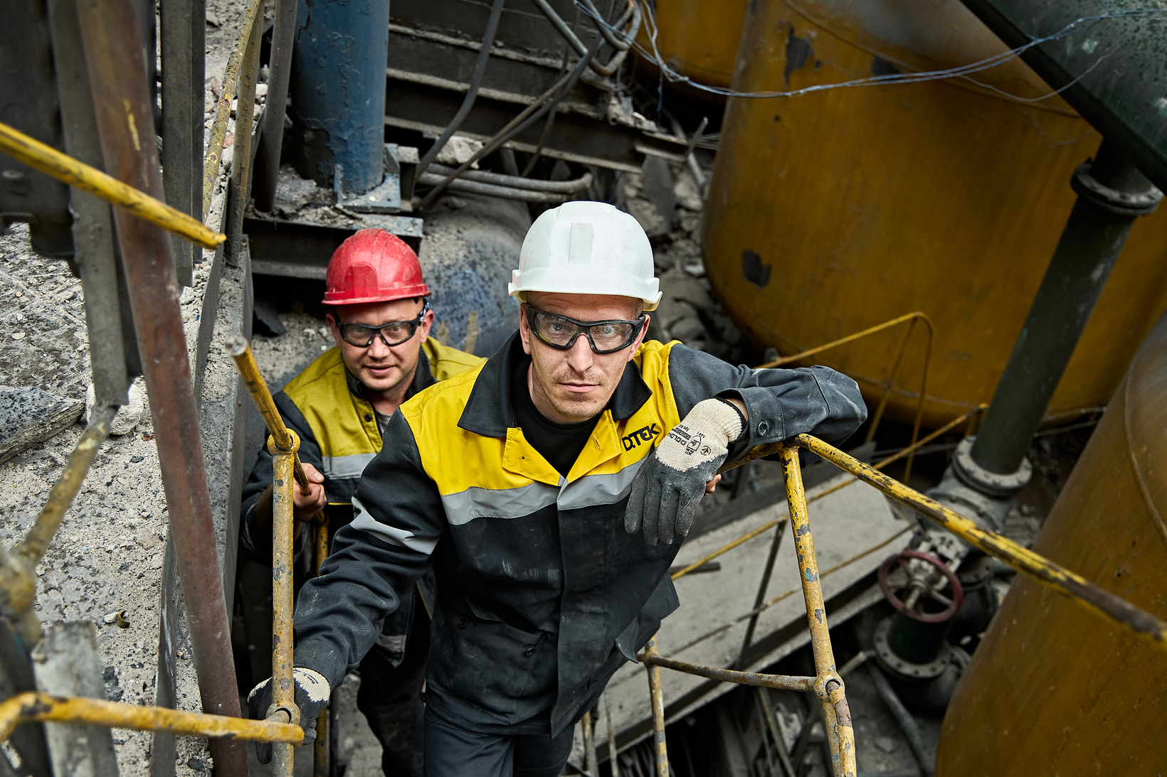 An employee of one of DTEK's thermal power plants that was damaged by a russian attack