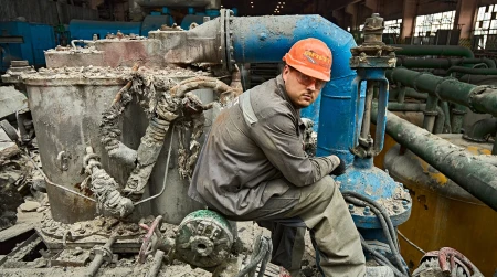 Image library / An employee of one of DTEK's thermal power plants that was damaged by a russian attack