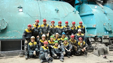 Image library / Power engineers at one of DTEK's thermal power plants working on the plant's operation