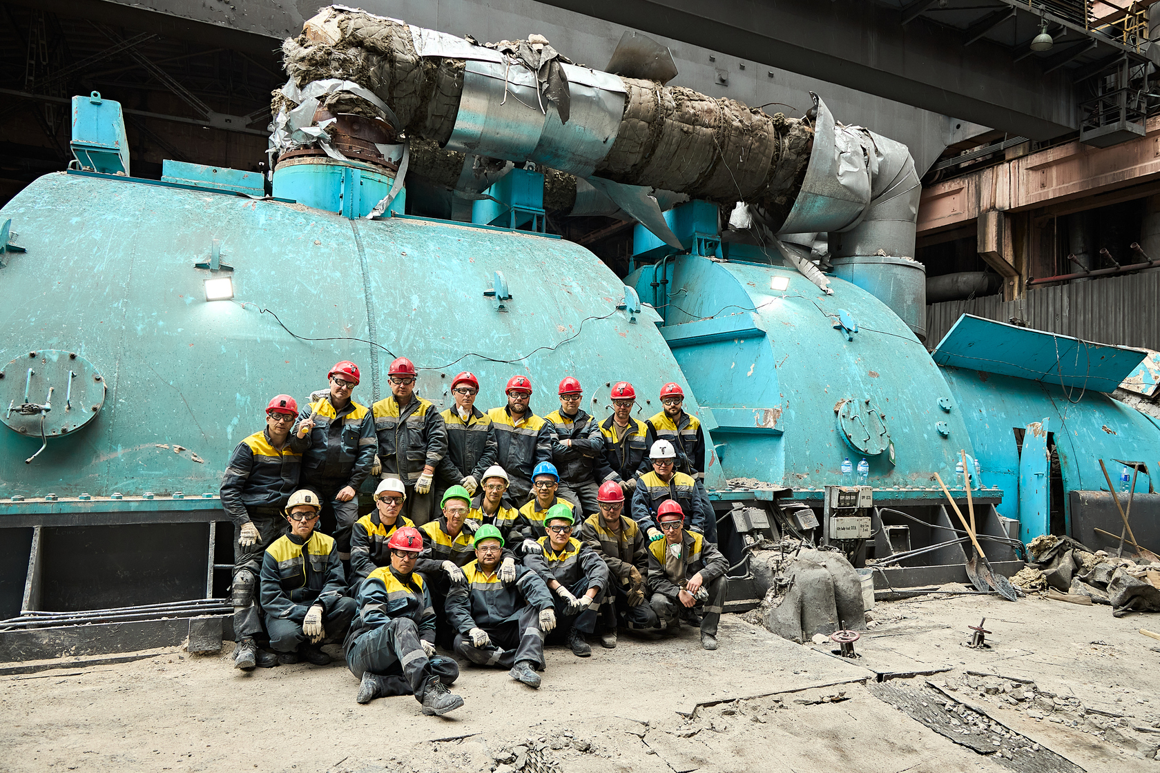 Power engineers at one of DTEK's thermal power plants working on the plant's operation
