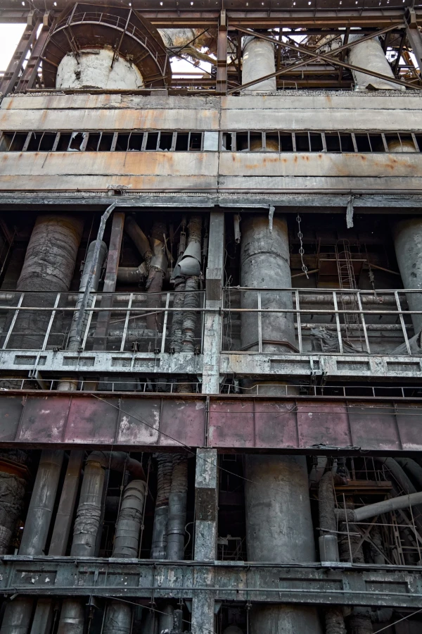 Damaged equipment at DTEK thermal power plant following russian attack, spring 2024