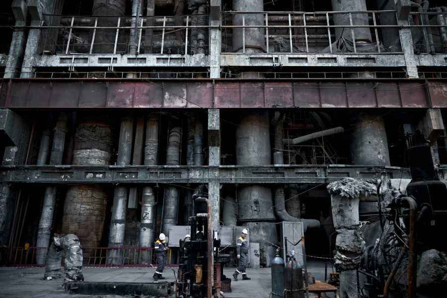 Damage at one of DTEK thermal power plant following a russian assault, spring 2024. The precise location and date are not disclosed due to security restrictions