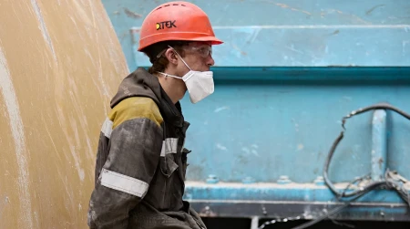 Image library / An employee of one of DTEK's thermal power plants that was damaged by a russian attack