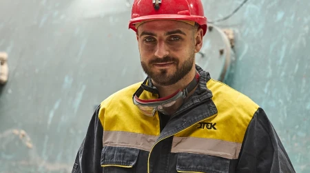 Image library / An employee of one of DTEK's thermal power plants that was damaged by a russian attack