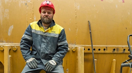 Image library / An employee of one of DTEK's thermal power plants that was damaged by a russian attack