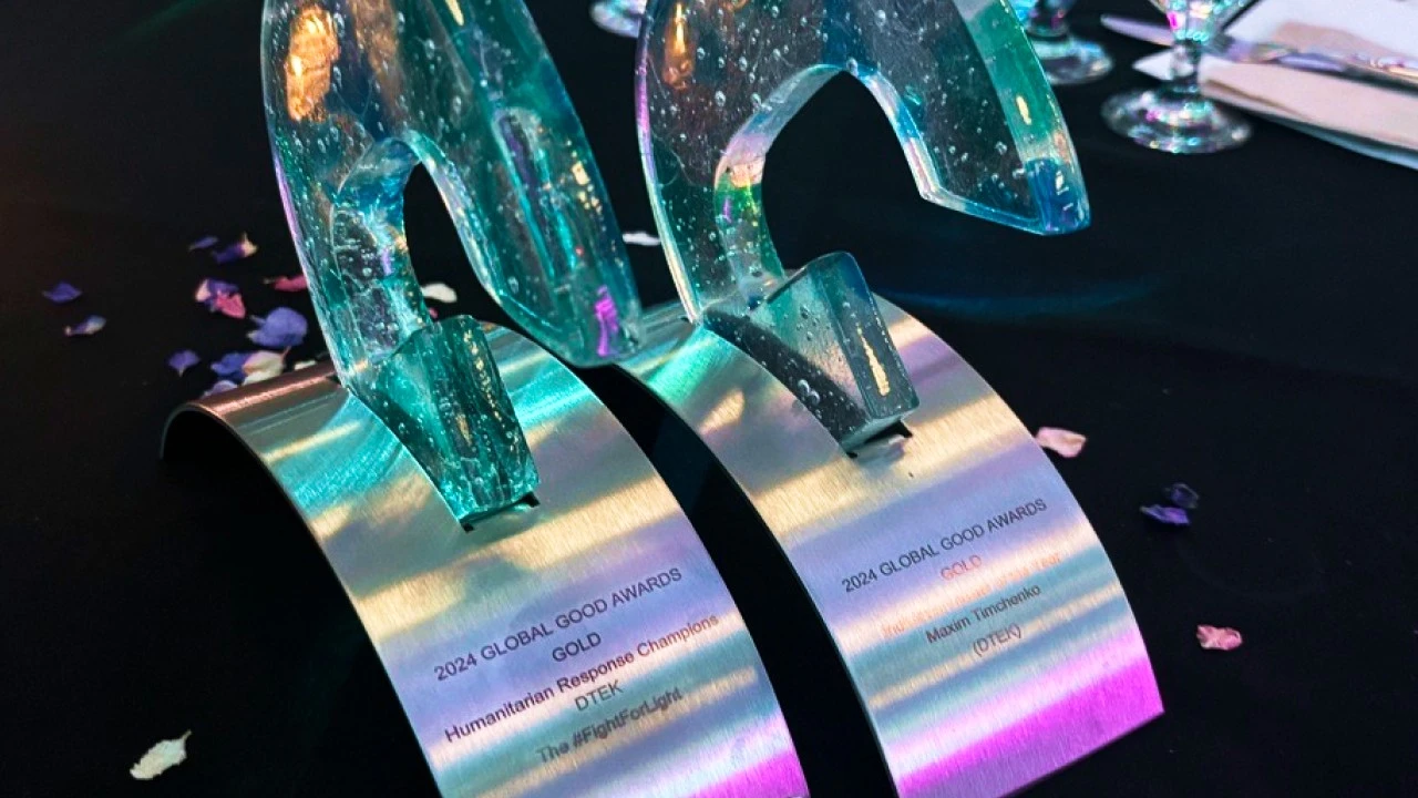 DTEK takes gold at the Global Good Awards, recognising the Fight for Light and leadership during war