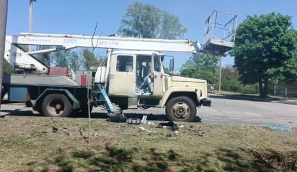 Drone strikes DTEK repair vehicle as crew works to restore power in Dnipropetrovsk region