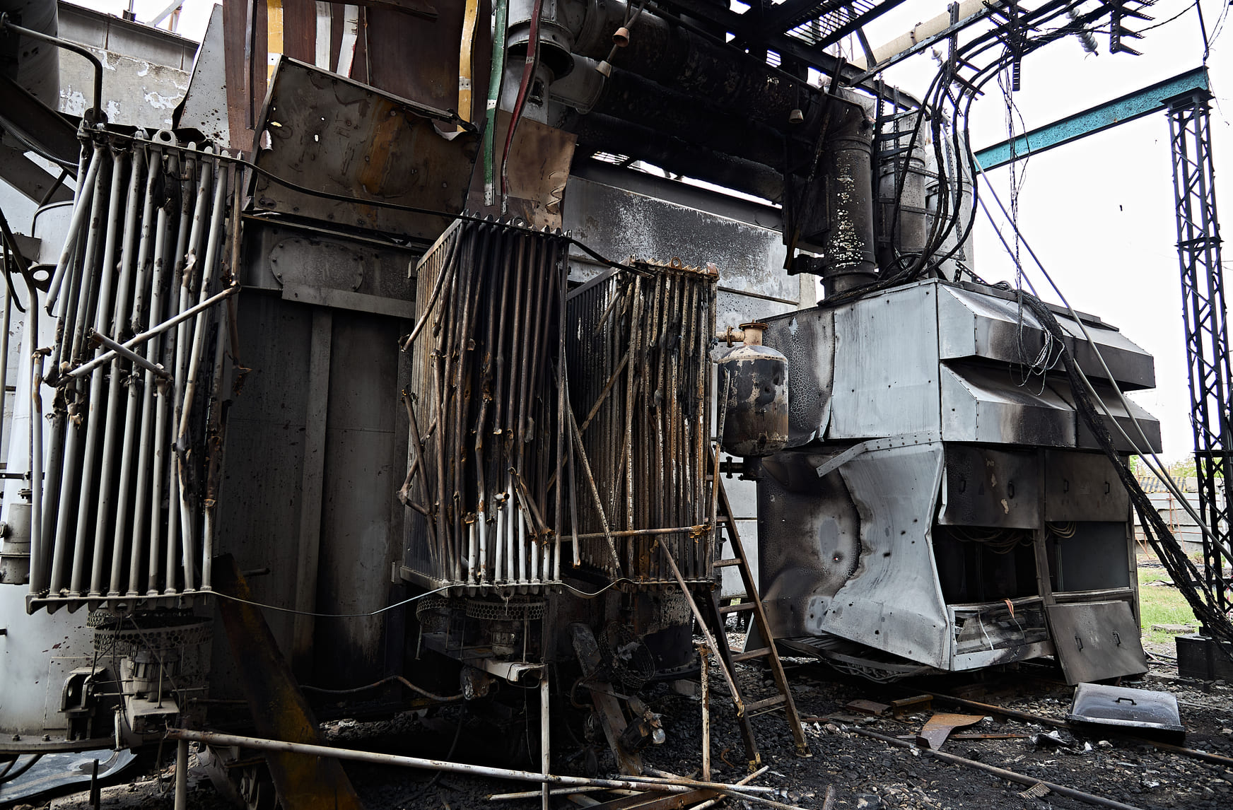 DTEK image of destruction caused by russian attacks against DTEK power station in March 2024.